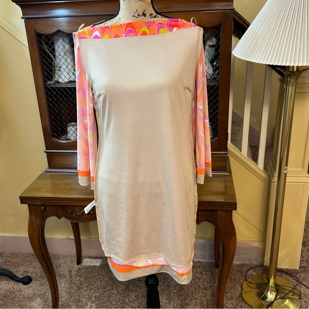 ❤️Trina Turk NWT Multi-Colored Boatneck Dress.  Size 8. - Picture 4 of 7